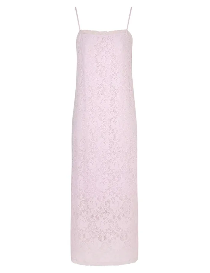 Women Clothing Zimmermann Lace Midi Dress Lilac