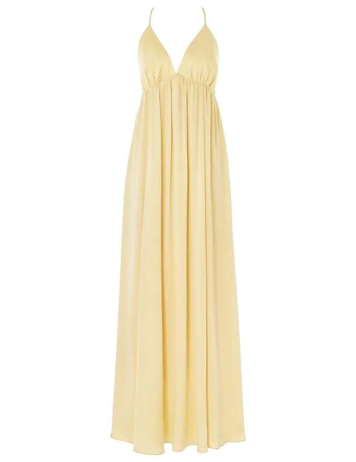 Women Clothing Zimmermann Silk Slip Dress Butter