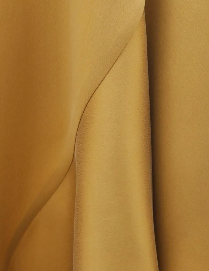 Women Clothing Zimmermann Silk Wrap Midi Dress Honey