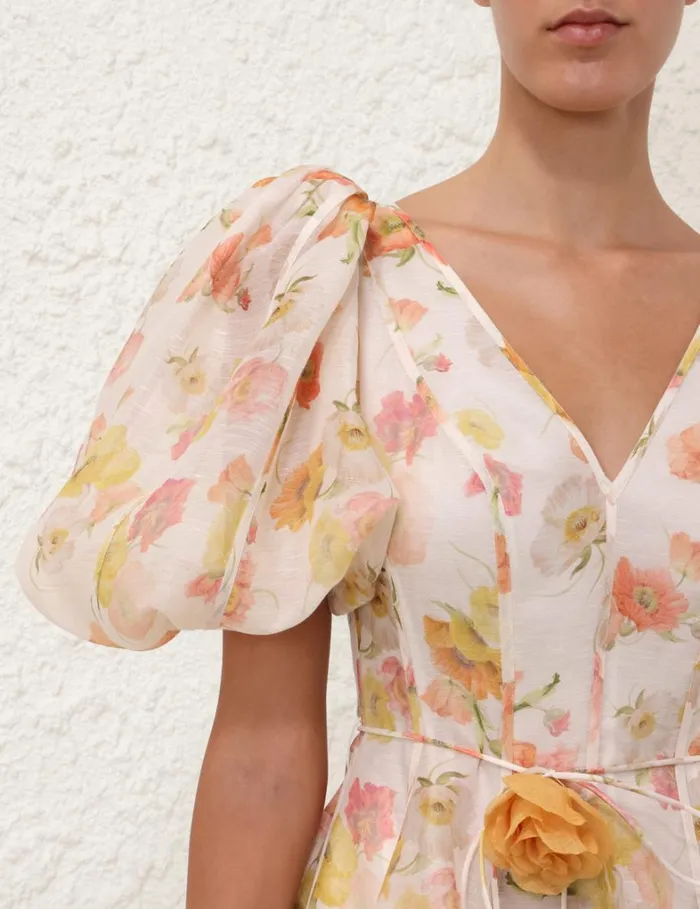 Women Clothing Zimmermann Tranquillity Flip Dress Multi Poppy