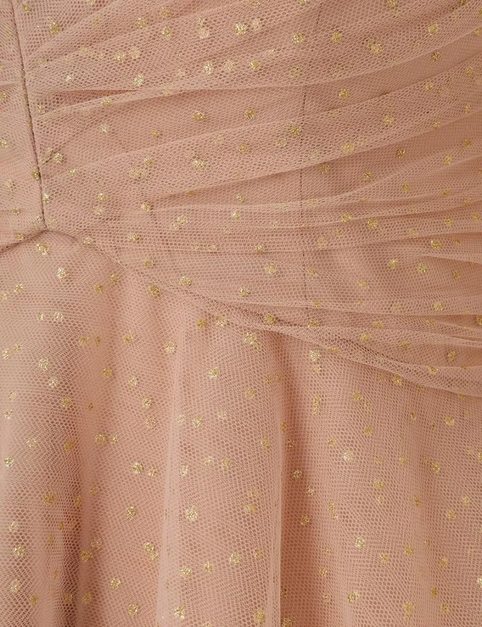 Women Clothing Zimmermann Tulle Ballet Dress Nudegold Dot