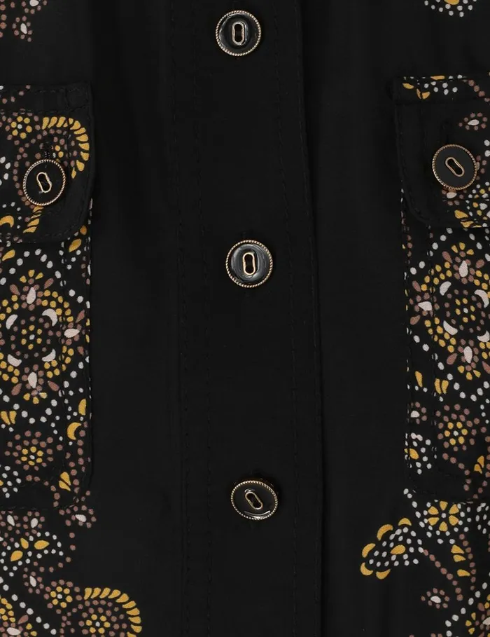 Women Clothing Zimmermann Utility Body Shirt Utility Dot Black
