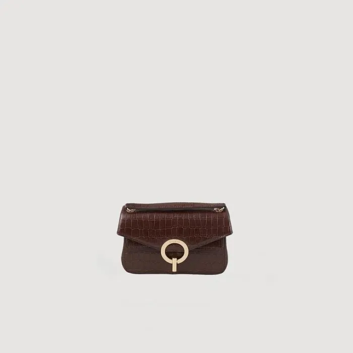Women Crossbody Bags SANDRO Yza Bag Small Model Brown