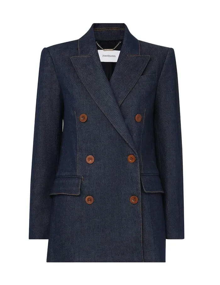 Women Denim Zimmermann Denim Blazer Ink