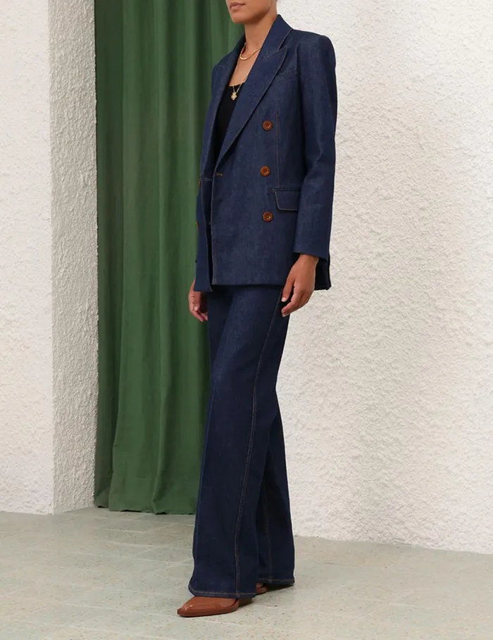 Women Denim Zimmermann Denim Blazer Ink