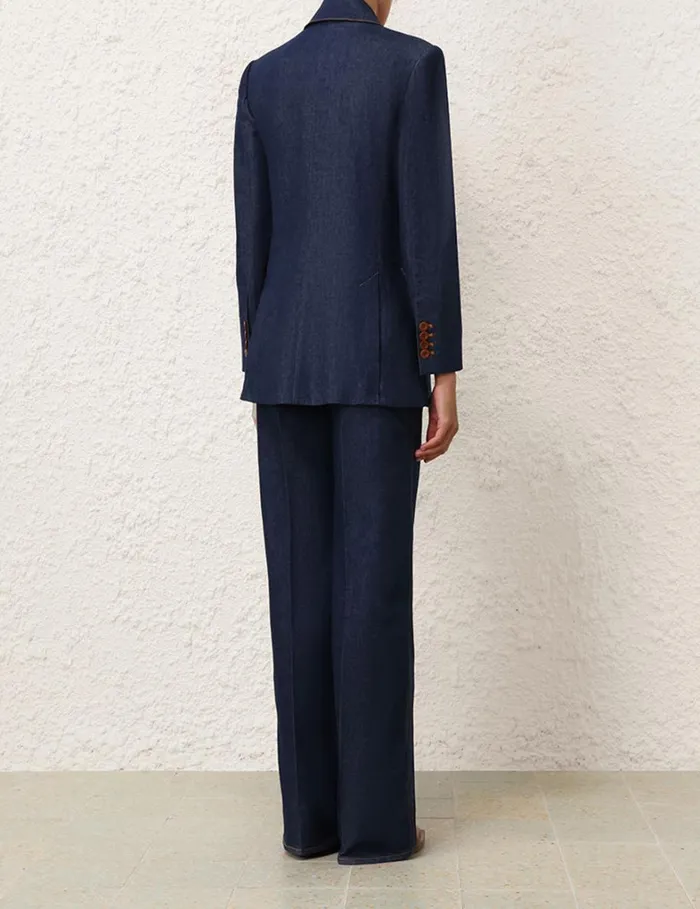 Women Denim Zimmermann Denim Blazer Ink