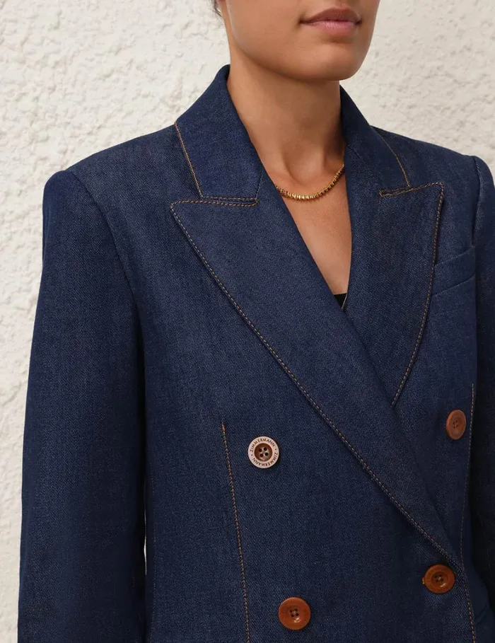 Women Denim Zimmermann Denim Blazer Ink