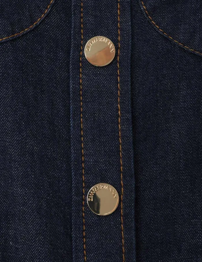 Women Denim Zimmermann Denim Pocket Shirt Ink