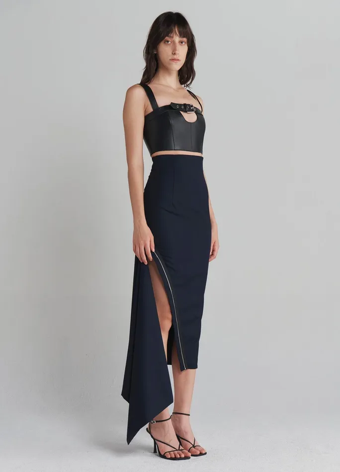 Women Double Zipper Midi Skirt MONSE Bottoms
