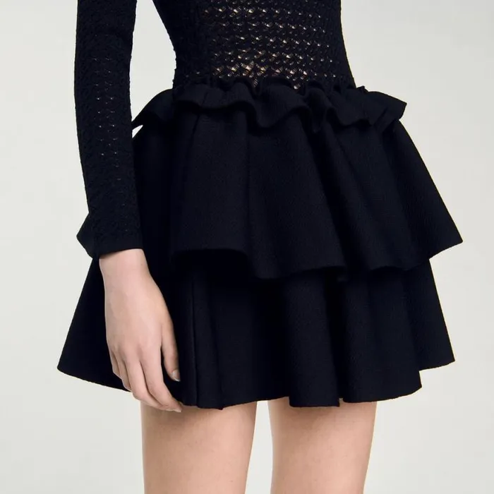 Women Dresses SANDRO Ruffled Dress Black