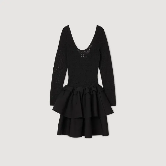 Women Dresses SANDRO Ruffled Dress Black