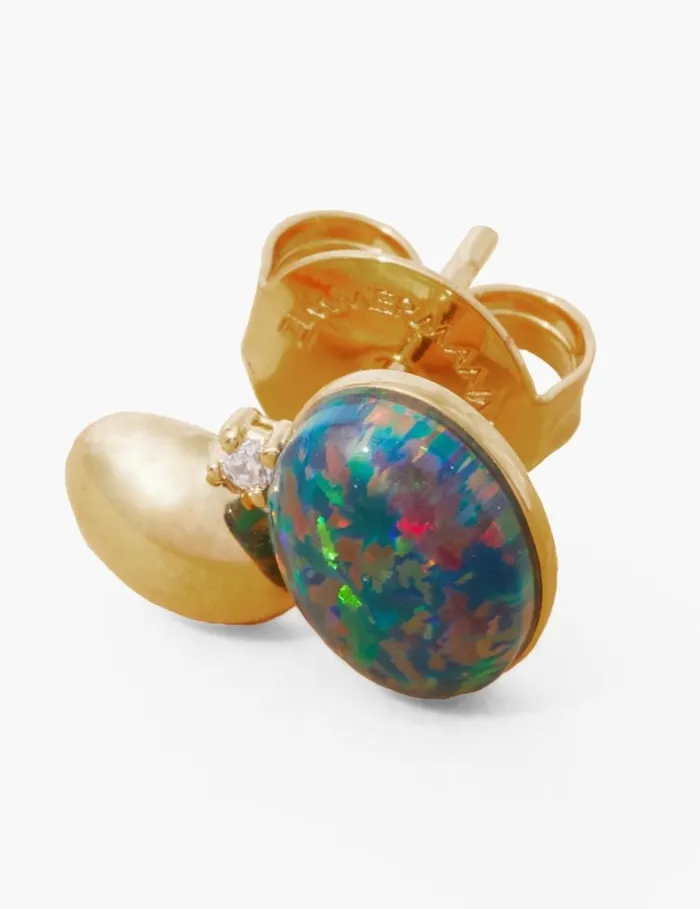 Women Earrings Zimmermann Austral Collage Studs Goldgreen