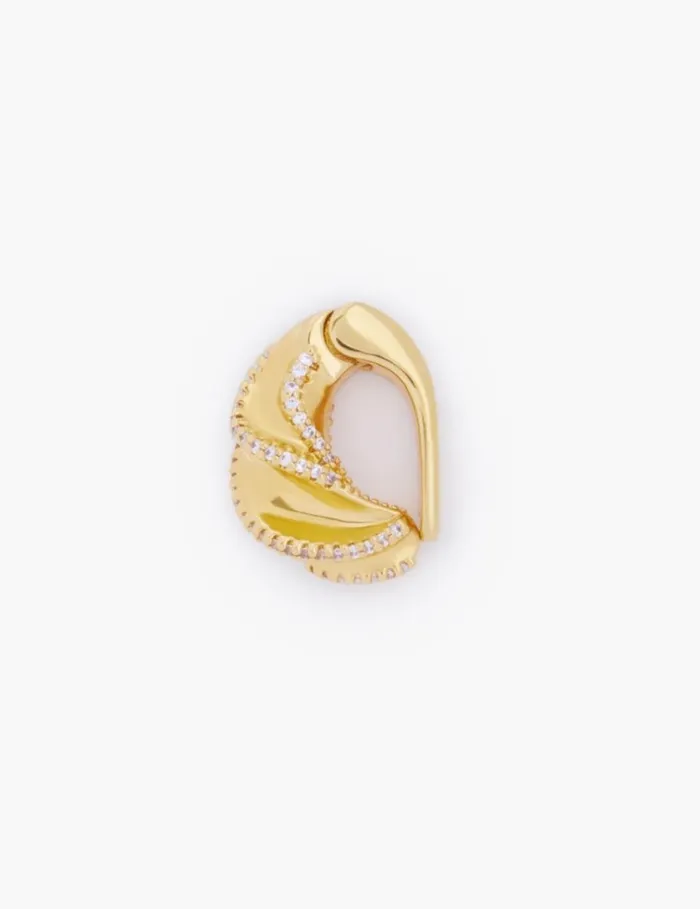 Women Earrings Zimmermann Paint Stroke Ear Cuff Gold