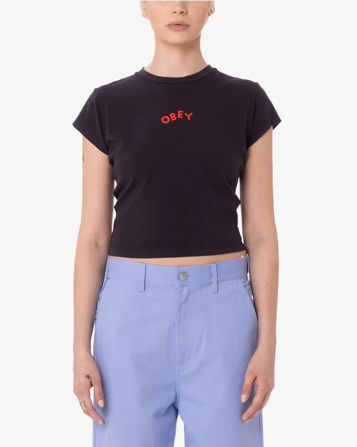 Women GIDDY UP HAYDEN TSHIRT Digital Black OBEY Clothing TSHIRTS