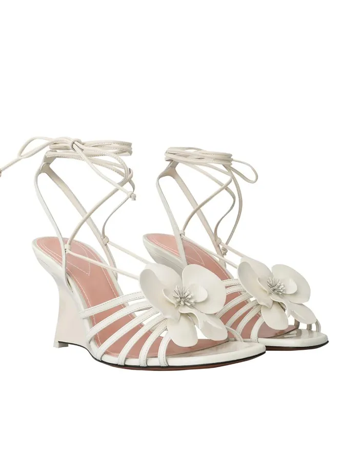 Women Heeled Sandals Zimmermann Zimmermann Orchid Wedge 85 Macadamia
