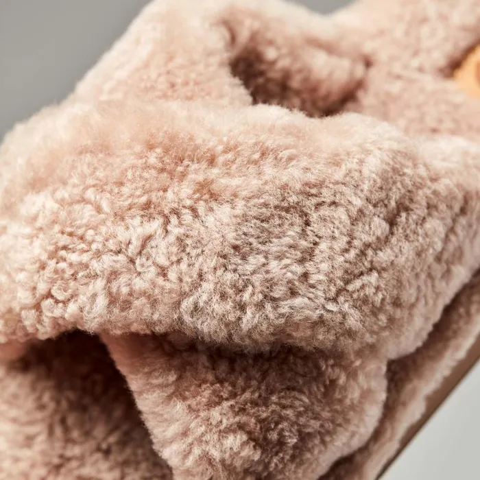 Women Hila Heu Womens Cozy Slipper Sandals Tan Olukai Shearling Women Hila Heu Womens Cozy Slipper Sandals Tan Olukai Shearling