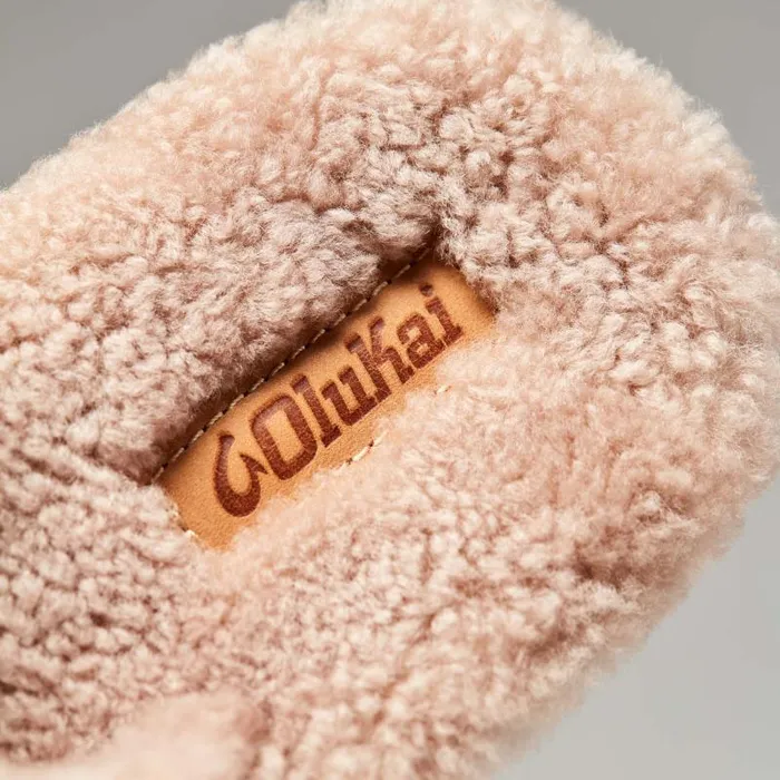 Women Hila Heu Womens Cozy Slipper Sandals Tan Olukai Shearling Women Hila Heu Womens Cozy Slipper Sandals Tan Olukai Shearling