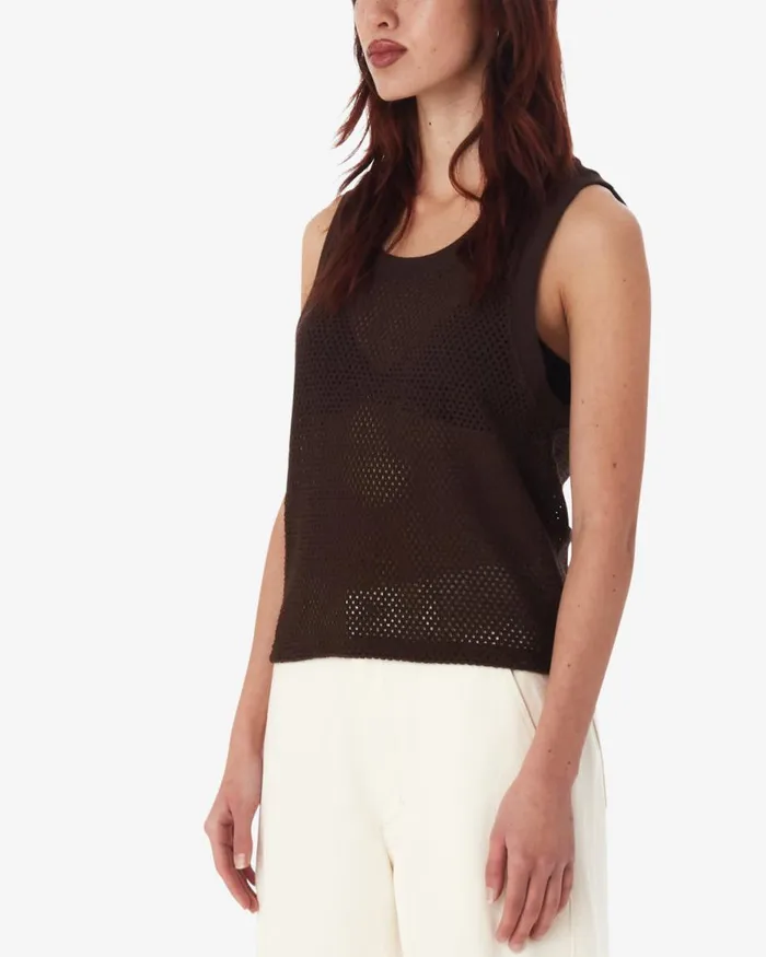Women HUDSON MESH TANK Unbleached OBEY Clothing TOPS