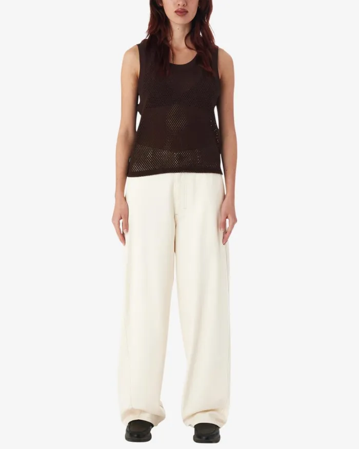 Women HUDSON MESH TANK Unbleached OBEY Clothing TOPS