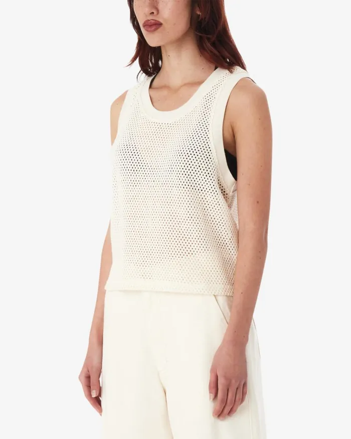 Women HUDSON MESH TANK Unbleached OBEY Clothing TOPS