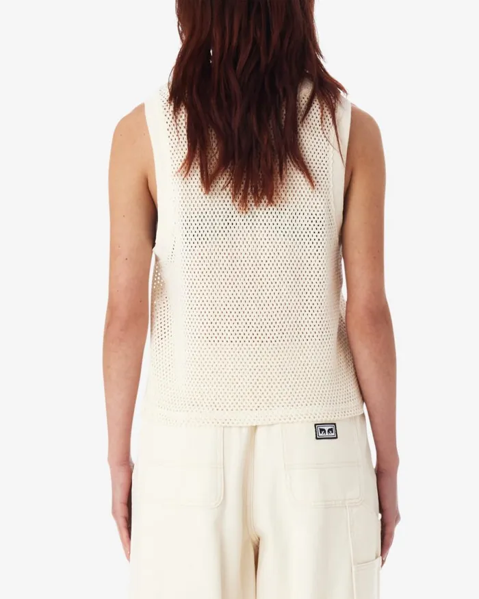 Women HUDSON MESH TANK Unbleached OBEY Clothing TOPS