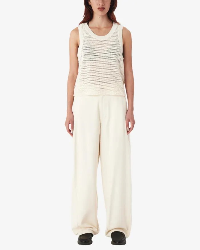 Women HUDSON MESH TANK Unbleached OBEY Clothing TOPS