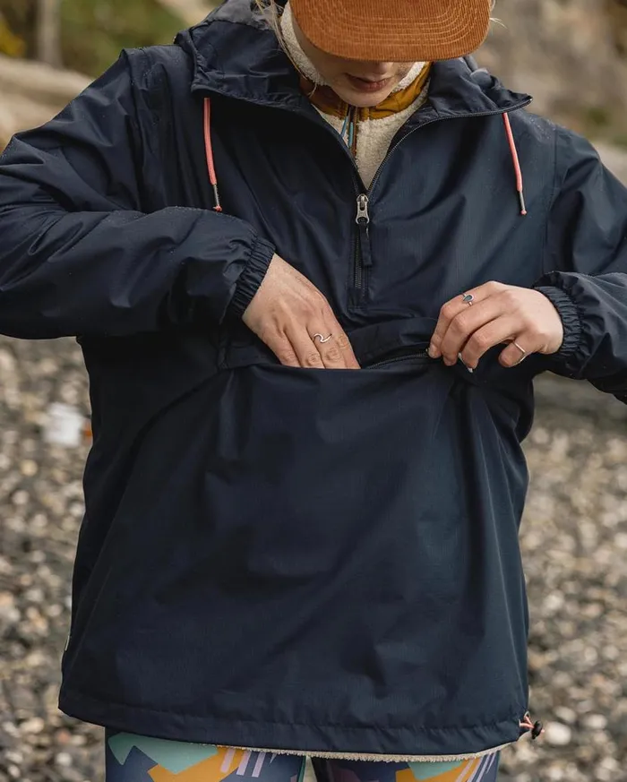 Women Jackets Passenger Eden Recycled Oversized Water Resistant Jacket Deep Navy Deep Navy