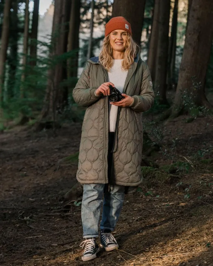 Women Jackets Passenger Flora 20 Long Recycled Insulated Parka Dusty Olive Dusty Olive