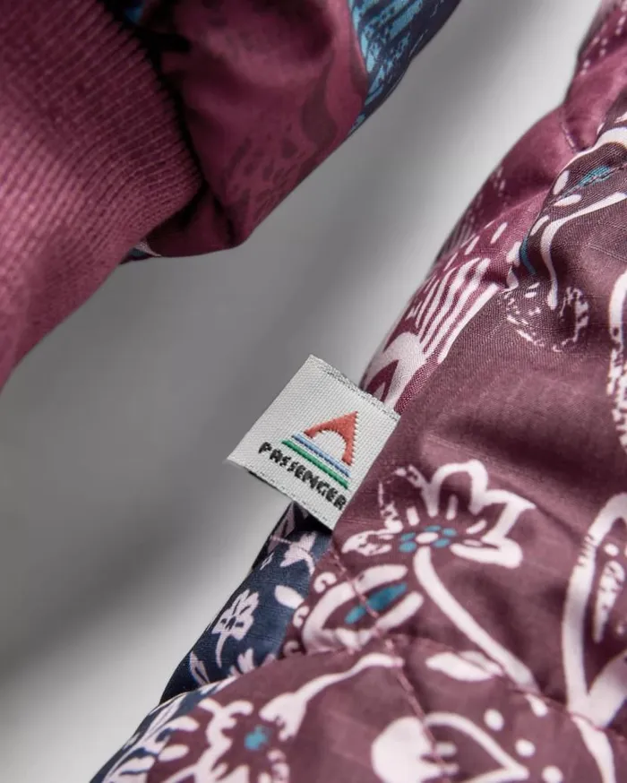 Women Jackets Passenger Ocean Recycled Insulated 12 Zip Jacket Boho Broken Patchwork Wine Boho Broken Patchwork Wine
