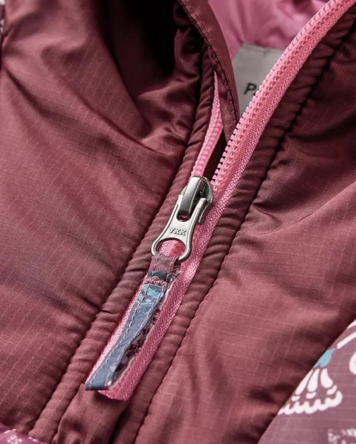 Women Jackets Passenger Ocean Recycled Insulated 12 Zip Jacket Boho Broken Patchwork Wine Boho Broken Patchwork Wine