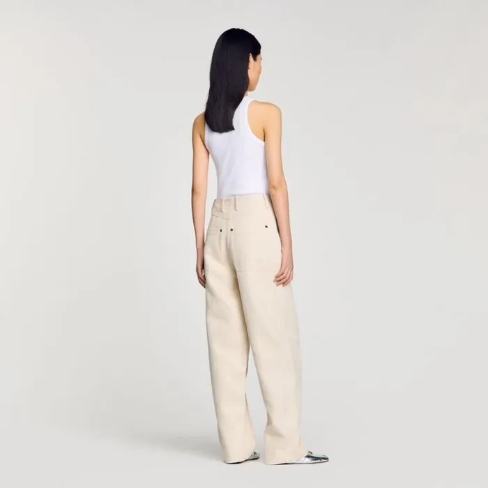 Women Jeans SANDRO Carpenter Jeans Oats