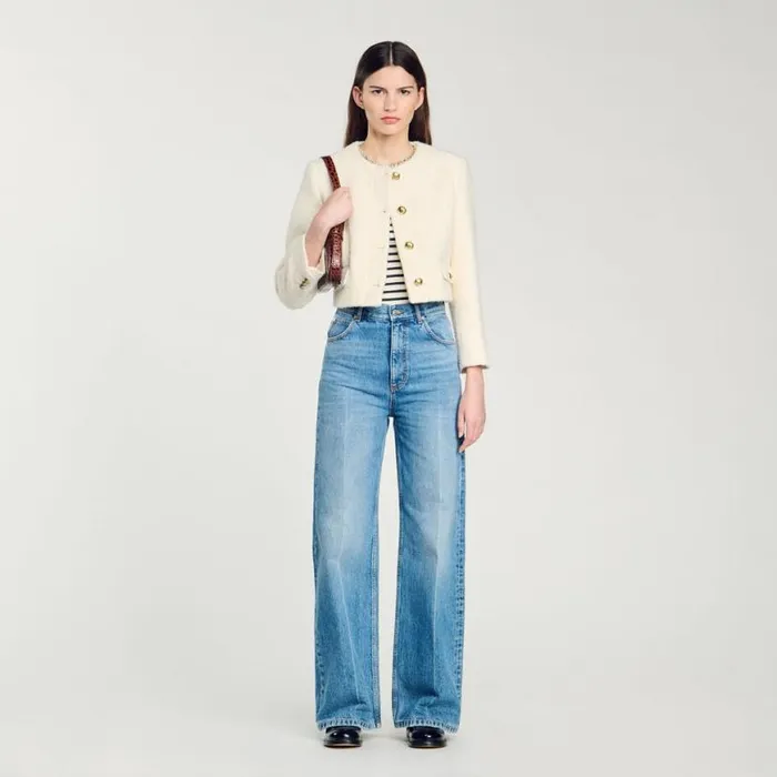 Women Jeans SANDRO Faded Jeans Blue Jean