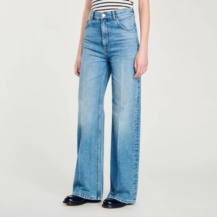 Women Jeans SANDRO Faded Jeans Blue Jean