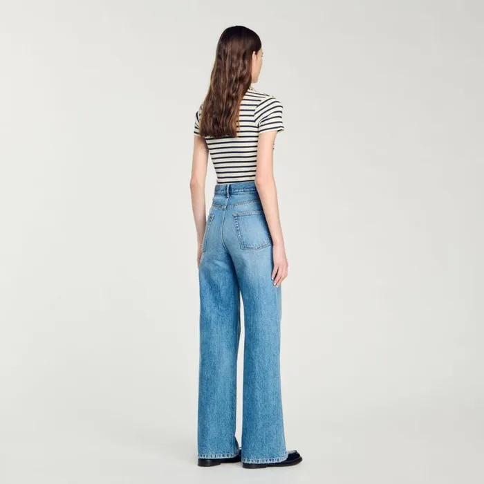 Women Jeans SANDRO Faded Jeans Blue Jean