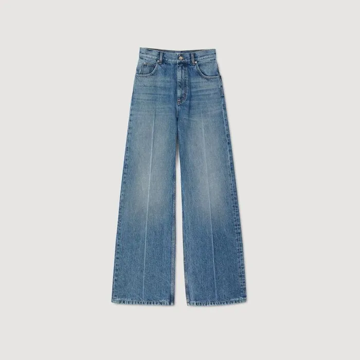 Women Jeans SANDRO Faded Jeans Blue Jean