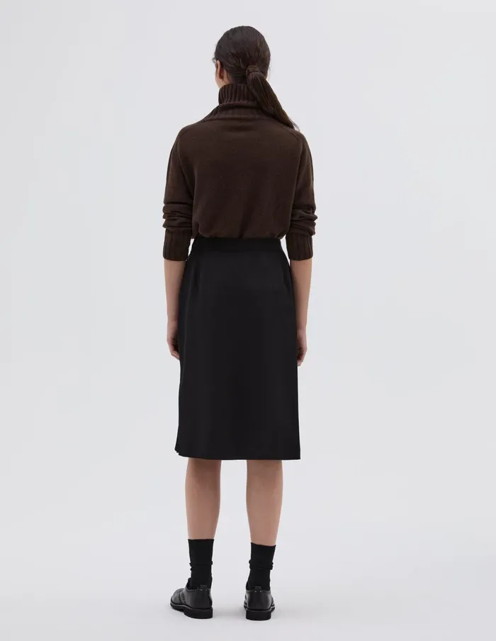 Women Kick Pleat Skirt Black Margaret Howell Skirts
