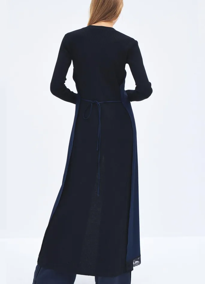Women Lingerie Detail Maxi Cardigan MONSE Knitwear