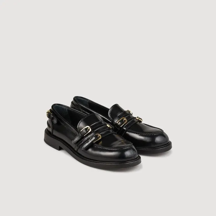 Women Loafers and Flats SANDRO Buckle Loafers Black