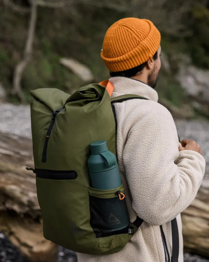 WomenMen Backpacks and Bags Passenger Crossing Roll Top Backpack True Black Khaki True Black Khaki