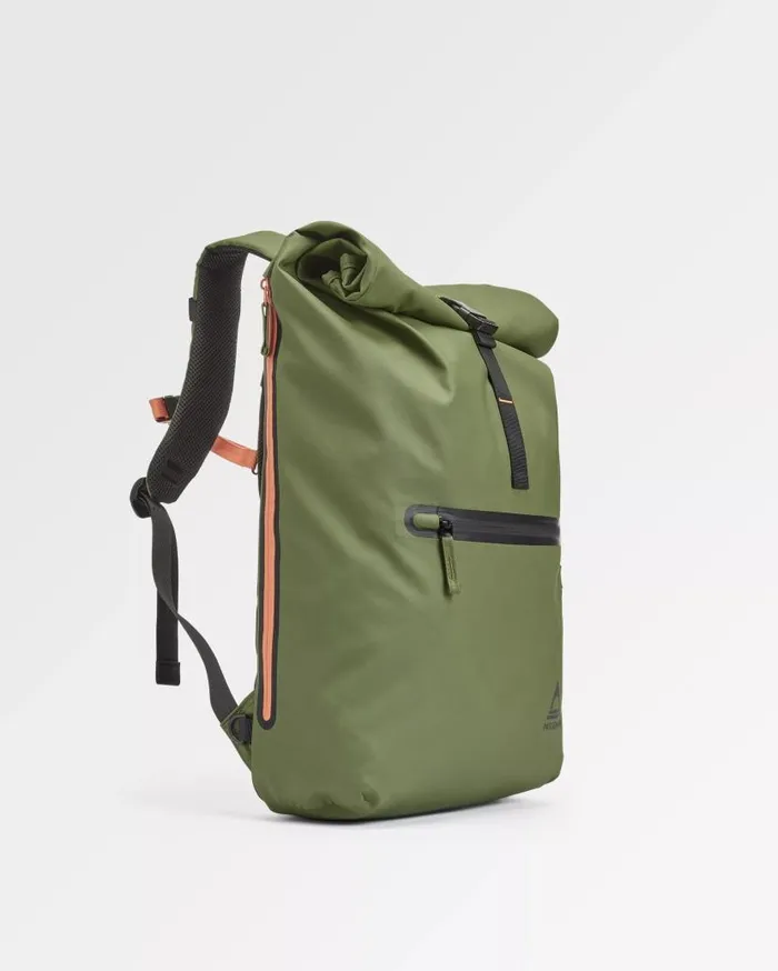 WomenMen Backpacks and Bags Passenger Crossing Roll Top Backpack True Black Khaki True Black Khaki