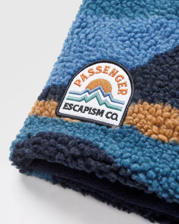 WomenMen Beanies Passenger Mulled Recycled Sherpa Fleece Snood Scenic Navy Scenic Navy