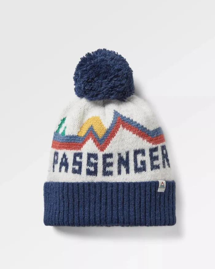 WomenMen Beanies Passenger Passenger Recycled Bobble Hat Vintage White Vintage White