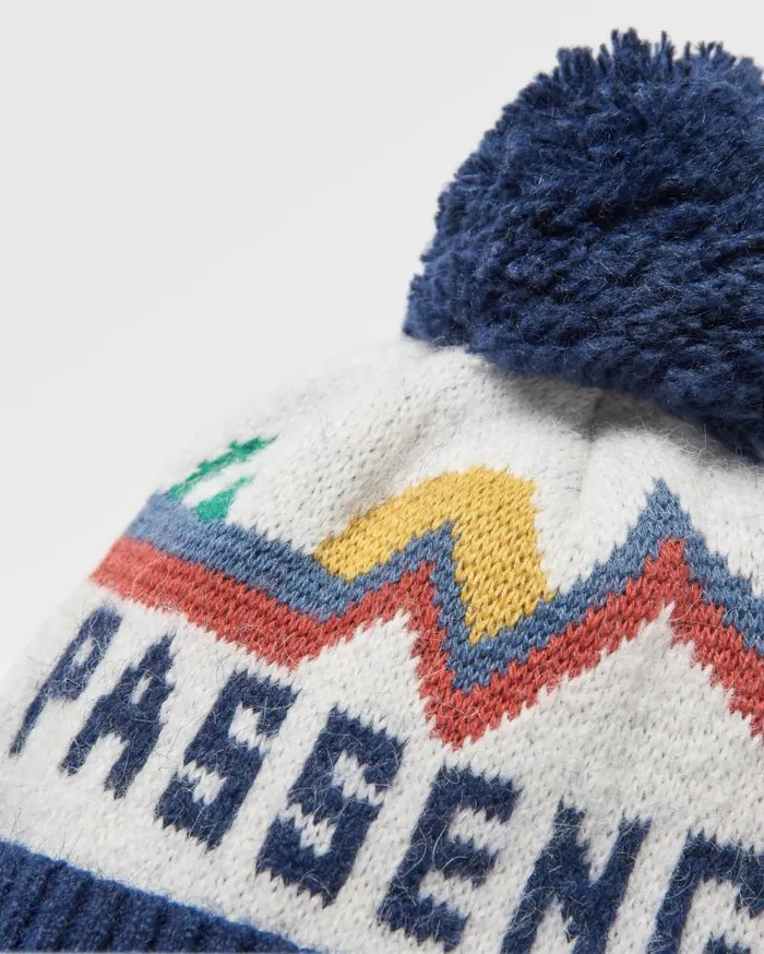 WomenMen Beanies Passenger Passenger Recycled Bobble Hat Vintage White Vintage White