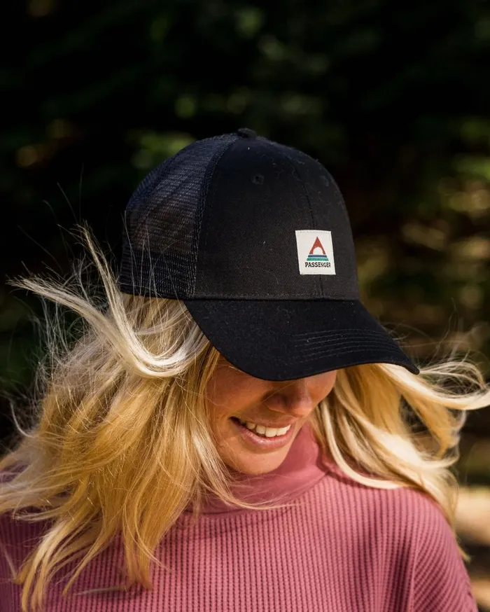 WomenMen Caps and Hats Passenger Harbour Mesh Low Profile Snapback Cap Black Black