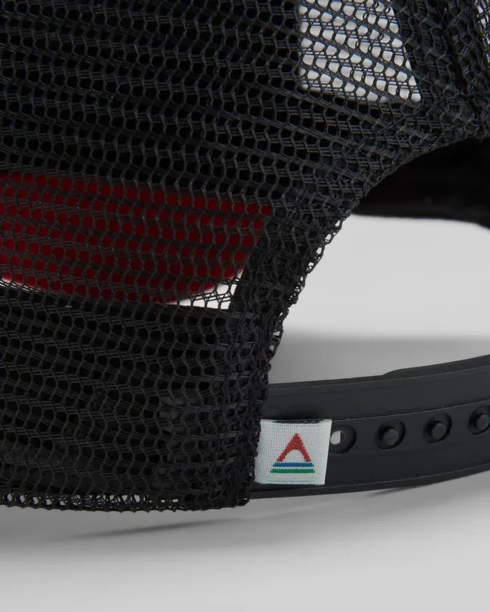 WomenMen Caps and Hats Passenger Made To Roam Mesh Snapback Cap BlackRed Spice Blackred Spice