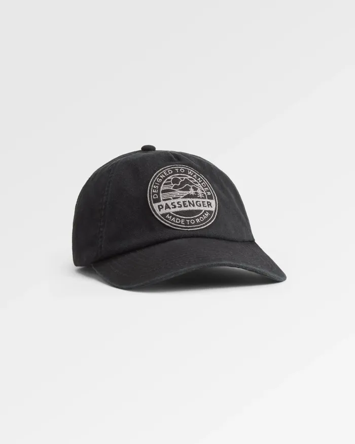WomenMen Caps and Hats Passenger Odyssey Recycled 5 Panel Cap Black Black