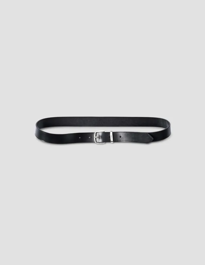 WomenMen Classic Silver Buckle Belt Black Margaret Howell Belts