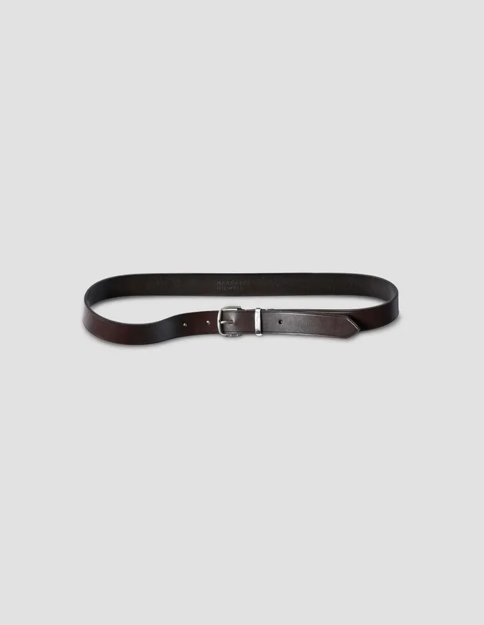 WomenMen Classic Silver Buckle Belt Dark Brown Margaret Howell Belts