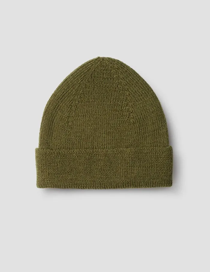 WomenMen Mhl Simple Ribbed Beanie Khaki Margaret Howell Hats
