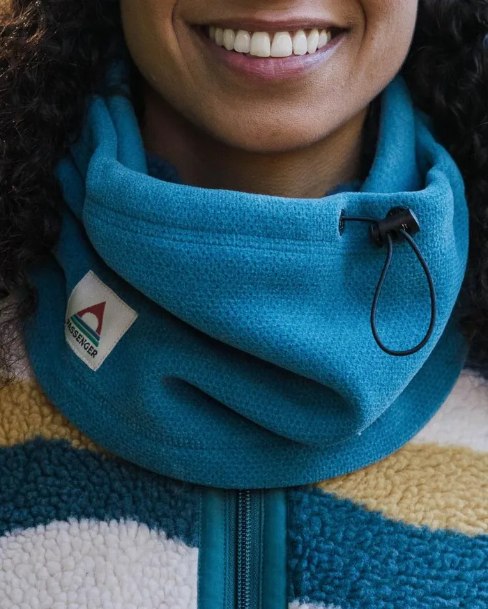 WomenMen Scarves and Neckwear Passenger Blaze Recycled Polartec Gaiter Corsair Blue Corsair Blue